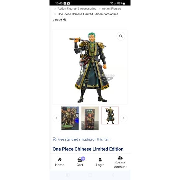 One Piece Chinese Limited Edition Roronoa‎ Zoro Chinese Style Action garage kit - Picture 9 of 9